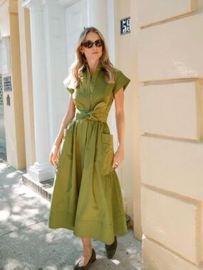 Julia Amory the Betty dress in olive